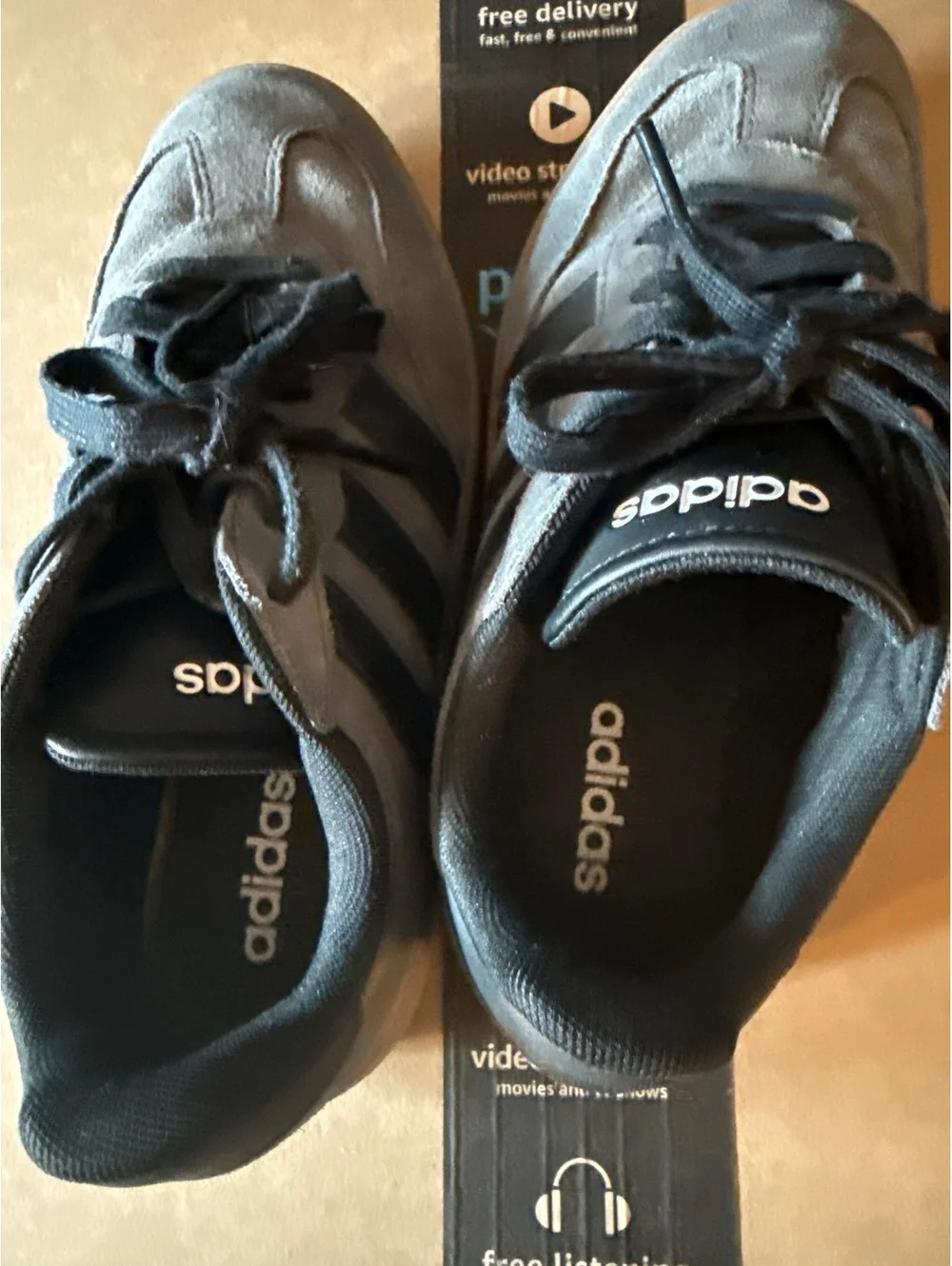 Adidas Suede Casual Sneakers in Gray and Black, Size 7 US